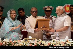 PM Modi Receives Award of Bangladesh Liberation War on Behalf of Former PM Atal Bihari Vajpayee PM Modi Receives Award of Bangladesh Liberation War on Behalf of Former PM Atal Bihari Vajpayee
