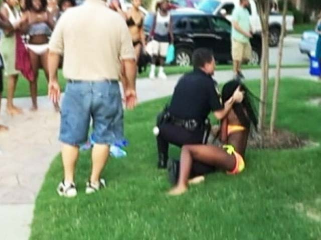 Jarring Image of Police's Use of Force at Pool Party