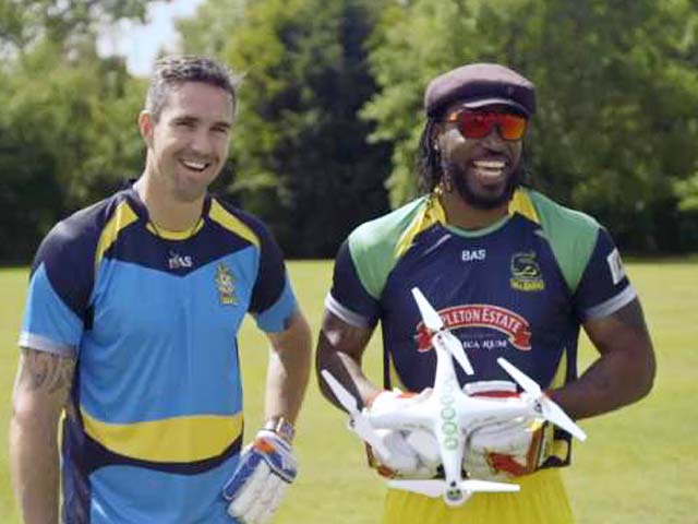 Video : Chris Gayle vs Kevin Pietersen: Who can Smash a Drone?