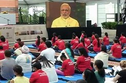PM Modi's Yoga Day Message at United Nations in New York PM Modi's Yoga Day Message at United Nations in New York