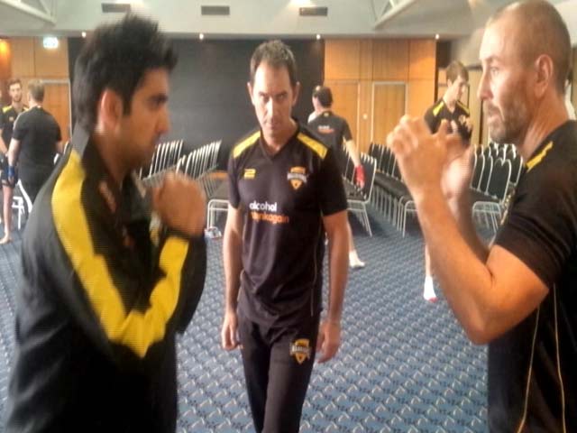 Gautam Gambhir Takes Tips From Justin Langer