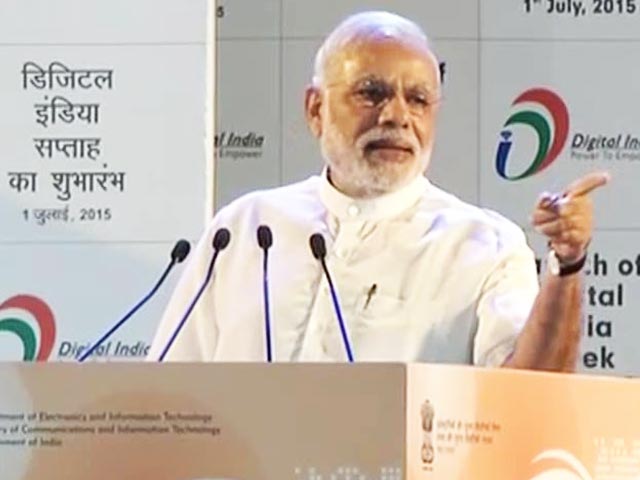 'M-Governance (Mobile, Not Modi),' Quips PM at Digital India Push