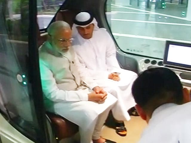 Video : PM Modi Rides Self-Driving Car in Masdar, World's First Zero-Carbon City