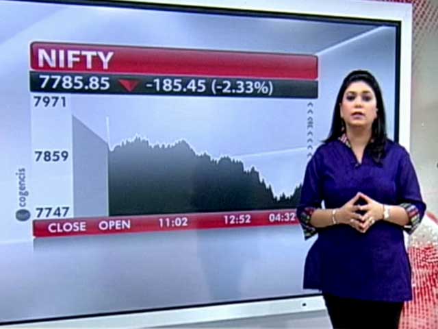 Sensex Falls Over 2% to Close at 25,696