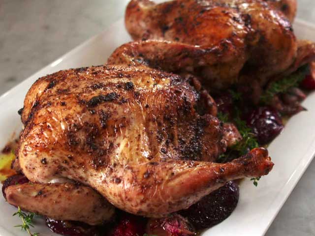 Roast Chicken With Plums