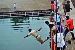 Kumbh Super-Cop: He Jumped 20 Feet Into the River to Save a Life Kumbh Super-Cop: He Jumped 20 Feet Into the River to Save a Life