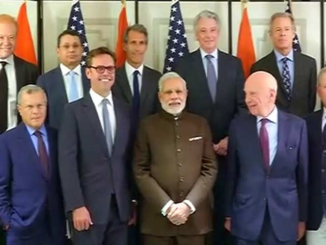 PM Modi Meets Top Executives of Media Companies in New York PM Modi Meets Top Executives of Media Companies in New York