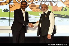 PM Modi at Google Office With CEO Sunder Pichai PM Modi at Google Office With CEO Sunder Pichai