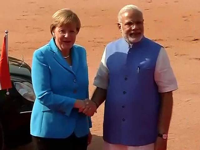जर्मनी की चांसलर एंजेला मार्केल और पीएम मोदी की मुलाकात