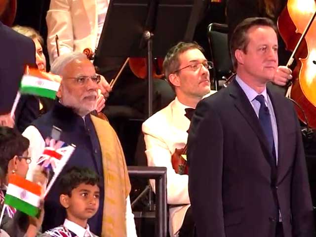 वेम्बले स्टेडियम में पीएम मोदी का जोरदार स्वागत