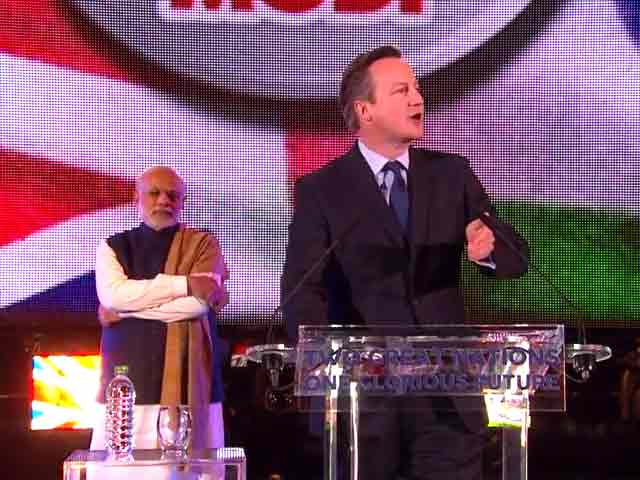 पीएम मोदी के नेतृत्‍व में अच्‍छे दिन आएंगे : वेम्‍बले में बोले ब्रिटिश प्रधानमंत्री डेविड कैमरन