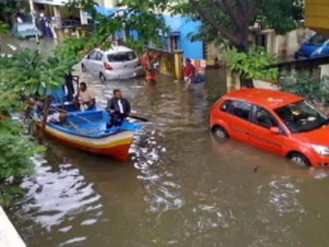 Video : Boats Out On The Streets As Heavy Rain Pounds Chennai