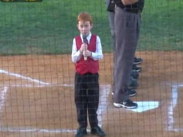 Kid Gets Hiccups While Singing Australian Anthem