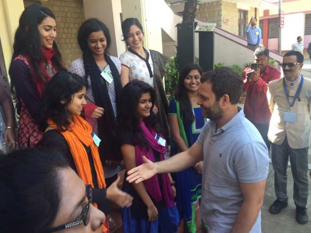 Rahul Gandhi Interacts With Students at Bengaluru College