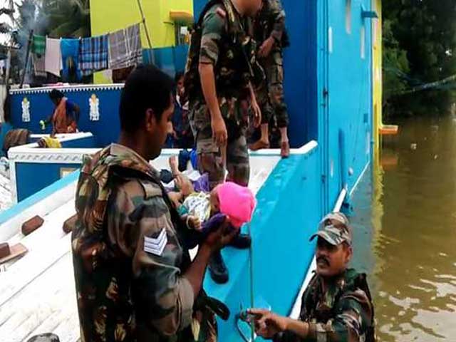 Army Personnel Rescue New Born in Rain-Hit Chennai