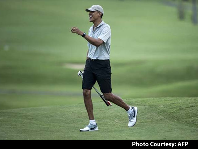 Barack Obama Shows Off Golfing Skills in Hawaii