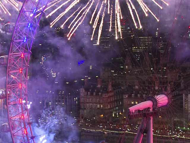 Fireworks Over London Usher in 2016
