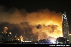 Huge Fire Erupts at Dubai Hotel Huge Fire Erupts at Dubai Hotel