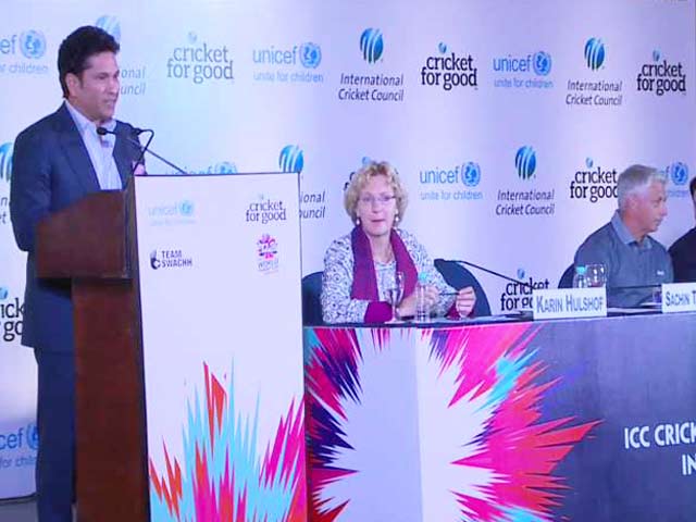 Video : ICC, UNICEF Launch Cricket for Good, Team Swachh Campaign