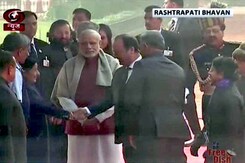 Ceremonial Reception For French President At Rashtrapati Bhavan Ceremonial Reception For French President At Rashtrapati Bhavan