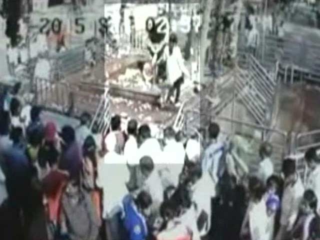 CCTV Footage Of Woman Entering Shani Temple Where Idol Is Placed