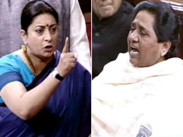 'Who Uses A Child As A Political Tool?': Smriti Irani vs Mayawati