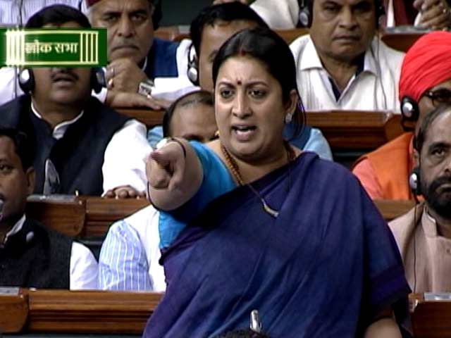 Video : 'I'm Taking It Personally': Emotional Smriti Irani Counters Opposition In Parliament