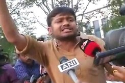Tense Hyderabad University Stops Kanhaiya Kumar At Gate Tense Hyderabad University Stops Kanhaiya Kumar At Gate
