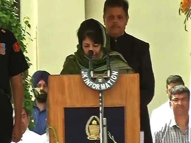 Mehbooba Mufti Sworn In As First Woman Chief Minister Of Jammu and Kashmir