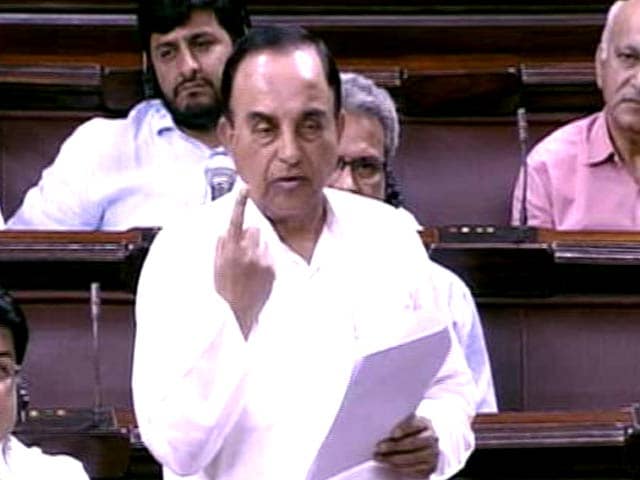 Video : Uproar In Rajya Sabha After Subramanian Swamy's 'Super PM' Remark