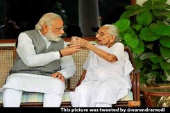 PM Modi Posts Photos Of His Mother's First Visit To 7 RCR PM Modi Posts Photos Of His Mother's First Visit To 7 RCR