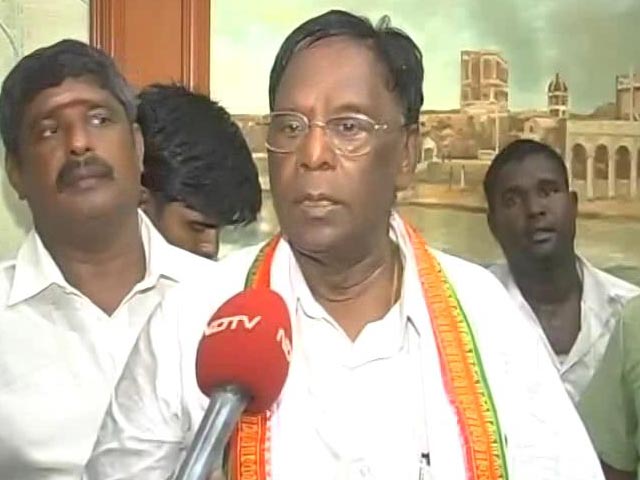 Video : V Narayanasamy Sworn-In As Puducherry Chief Minister