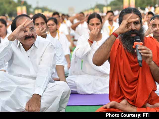 Ramdev Leads, Over 30,000 Yoga Mats Roll In Delhi Again