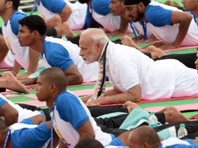 PM Modi Leads Thousands At Mass Yoga Session In Chandigarh