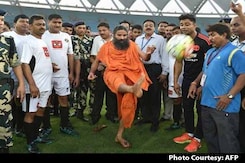 Bollywood vs Politicians in Charity Football, Kicked-Off by Baba Ramdev Bollywood vs Politicians in Charity Football, Kicked-Off by Baba Ramdev