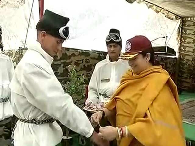 Smriti Irani Carries Home-Made <i>Mithai</i> As Rakhi Gift For Soldiers