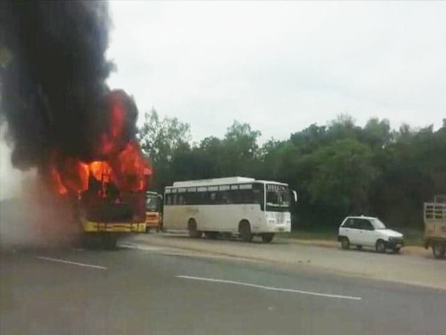 Video : Bus Set Afire After 1 Dead In Punjab Hit-And-Run