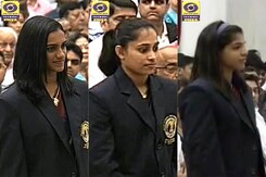 PV Sindhu, Dipa Karmakar, Sakshi Malik Get Khel Ratna Award PV Sindhu, Dipa Karmakar, Sakshi Malik Get Khel Ratna Award