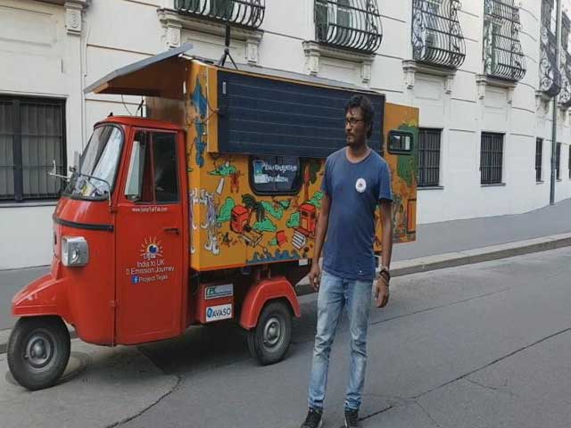 Indian-Origin Engineer's Solar 'Tuk-Tuk' Turns Heads At UK Exhibition
