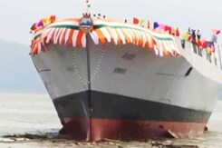 Navy's Most Advanced Guided Missile Destroyer 'Mormugao' Launched Navy's Most Advanced Guided Missile Destroyer 'Mormugao' Launched