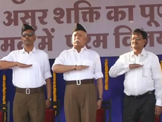 Congress tweets picture of RSS khaki shorts on 'fire', BJP hits back -  India Today