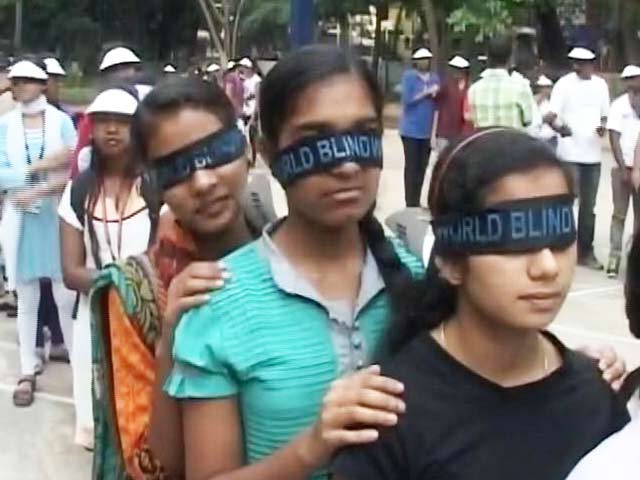 Hundreds Participate In Bengaluru's Blind Walk, Guided By Visually Impaired