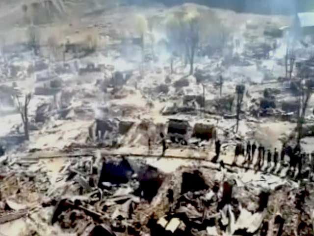 जम्मू कश्मीर के किश्तवाड़ में भीषण आग, 100 से ज्यादा परिवार बेघर, 500 से ज्यादा मवेशी जले