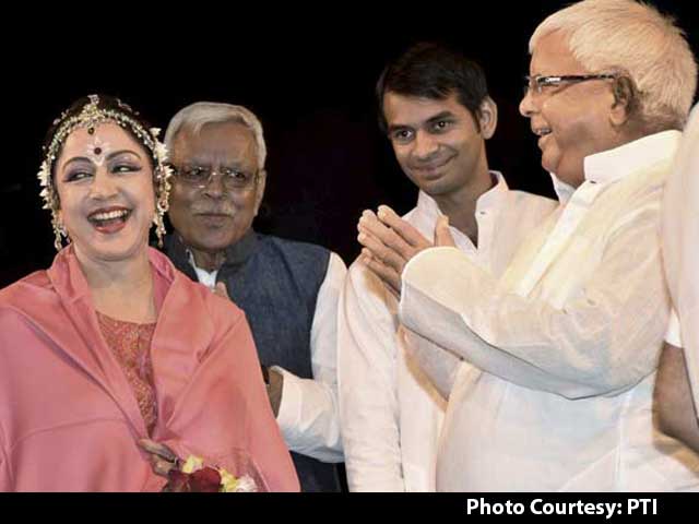 Video : Remember That One-Liner? Now Lalu Yadav And Sons Watch Hema Malini's Show