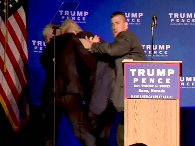 Video : Trump Rushed Off Stage By Secret Service Agents At Nevada Rally
