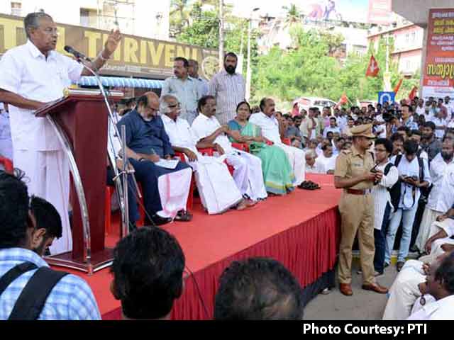 Kerala Chief Minister Leads Protest Against Cash Ban Orders