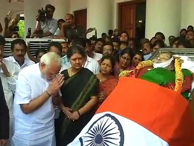 PM Modi Pays Tribute To Jayalalithaa
