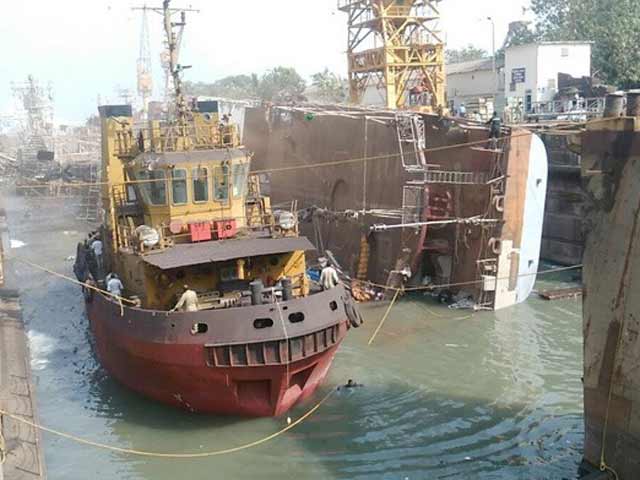 Navy To Salvage Rs 600 Crore INS Betwa Which Lies On Its Side Flooded