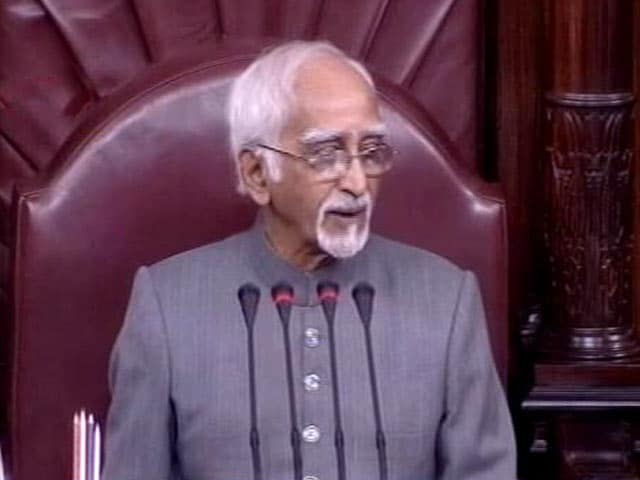 Video : Upset Hamid Ansari On House Chaos: Peace Prevailed Only During Obituaries
