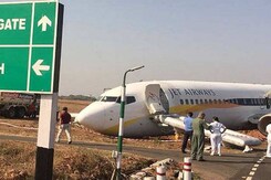 Jet Airways Flight Veers Off Goa's Dabolim Airport Runway Jet Airways Flight Veers Off Goa's Dabolim Airport Runway